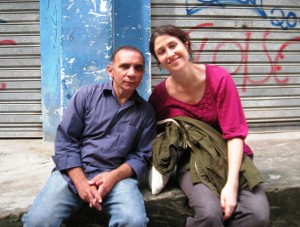 Priscila Néri and Adelson during the Vereador's visit to Rocinha